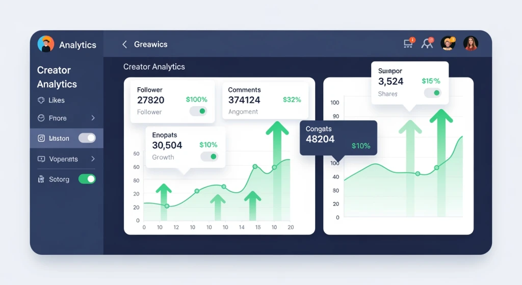 Métricas de sucesso do criador de conteúdo e resultados de ferramentas de vídeo com IA