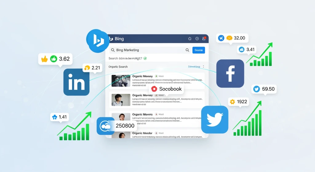O envolvimento com o LinkedIn e com a mídia social impulsiona as classificações e a indexação do mecanismo de pesquisa do Bing