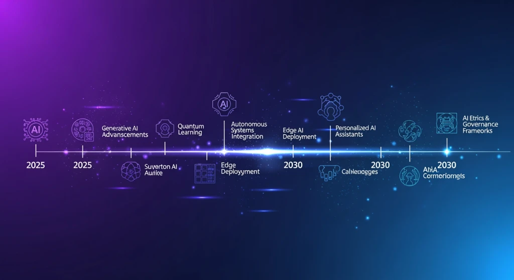Roteiro da tecnologia de avatar de IA do futuro mostrando recursos emergentes como geração em tempo real e inteligência emocional